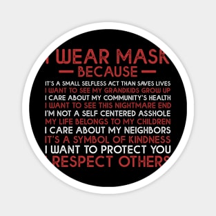 I Wear Mask Because I Respect Others Magnet